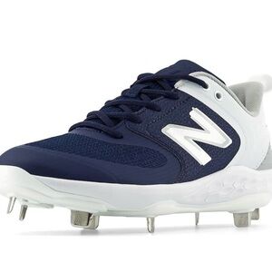 New Balance Navy and White Baseball Cleats